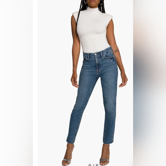 Good American Good Classic hi-rise skinnyish fit Jeans NWT $159 in size 4/27 - Picture 4 of 13